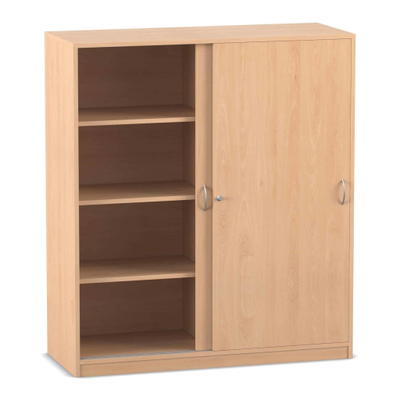 Flexeo® Schiebetürenschrank, 8 Fächer, Mittelwand, Breite 126,4 cm