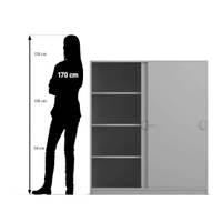 Flexeo® Schiebetürenschrank, 8 Fächer, Mittelwand, Breite 126,4 cm – Bild 32