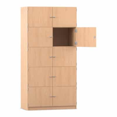 Flexeo® Schließfachschrank, 10 geschlossene Fächer, Breite 94,4 cm