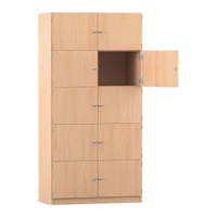 Flexeo® Schließfachschrank, 10 geschlossene Fächer, Breite 94,4 cm