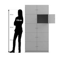 Flexeo® Schließfachschrank, 10 geschlossene Fächer, Breite 94,4 cm – Bild 32