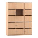 Flexeo® Schließfachschrank, 15 Fächer mit Briefschlitzen, Breite 142,5 cm - Flexeo Schliessfachschrank 15 Faecher mit Briefschlitzen Breite 142 5 cm 809021V0007 P01 ZN