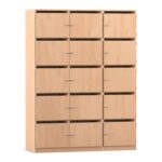 Flexeo® Schließfachschrank, 15 Fächer mit Briefschlitzen, Breite 142,5 cm - Flexeo Schliessfachschrank 15 Faecher mit Briefschlitzen Breite 142 5 cm 809021V0007 P02 ZN
