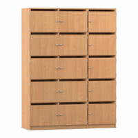Flexeo® Schließfachschrank, 15 Fächer mit Briefschlitzen, Breite 142,5 cm – Bild 6
