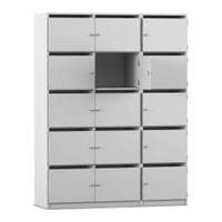 Flexeo® Schließfachschrank, 15 Fächer mit Briefschlitzen, Breite 142,5 cm – Bild 17
