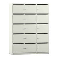 Flexeo® Schließfachschrank, 15 Fächer mit Briefschlitzen, Breite 142,5 cm – Bild 12
