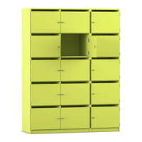 Flexeo® Schließfachschrank, 15 Fächer mit Briefschlitzen, Breite 142,5 cm – Bild 8