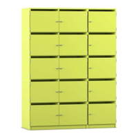 Flexeo® Schließfachschrank, 15 Fächer mit Briefschlitzen, Breite 142,5 cm – Bild 9
