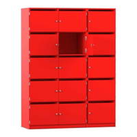 Flexeo® Schließfachschrank, 15 Fächer mit Briefschlitzen, Breite 142,5 cm – Bild 14