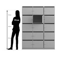 Flexeo® Schließfachschrank, 15 Fächer mit Briefschlitzen, Breite 142,5 cm – Bild 31
