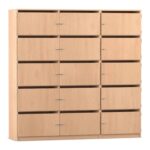 Flexeo® Schließfachschrank, 15 Fächer mit Briefschlitzen, Breite 190,5 cm - Flexeo Schliessfachschrank 15 Faecher mit Briefschlitzen Breite 190 5 cm 809022V0007 P02 ZN