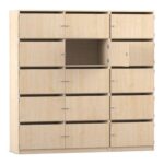 Flexeo® Schließfachschrank, 15 Fächer mit Briefschlitzen, Breite 190,5 cm - Flexeo Schliessfachschrank 15 Faecher mit Briefschlitzen Breite 190 5 cm 809022V0017 P01 ZN