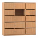 Flexeo® Schließfachschrank, 15 Fächer mit Briefschlitzen, Breite 190,5 cm - Flexeo Schliessfachschrank 15 Faecher mit Briefschlitzen Breite 190 5 cm 809022V0027 P01 ZN