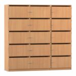 Flexeo® Schließfachschrank, 15 Fächer mit Briefschlitzen, Breite 190,5 cm - Flexeo Schliessfachschrank 15 Faecher mit Briefschlitzen Breite 190 5 cm 809022V0027 P02 ZN