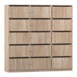 Flexeo® Schließfachschrank, 15 Fächer mit Briefschlitzen, Breite 190,5 cm - Flexeo Schliessfachschrank 15 Faecher mit Briefschlitzen Breite 190 5 cm 809022V0069 P02 ZN