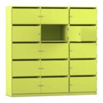 Flexeo® Schließfachschrank, 15 Fächer mit Briefschlitzen, Breite 190,5 cm - Flexeo Schliessfachschrank 15 Faecher mit Briefschlitzen Breite 190 5 cm 809022V0076 P01 ZN