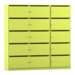Flexeo® Schließfachschrank, 15 Fächer mit Briefschlitzen, Breite 190,5 cm - Flexeo Schliessfachschrank 15 Faecher mit Briefschlitzen Breite 190 5 cm 809022V0076 P02 ZN
