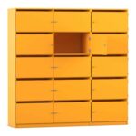 Flexeo® Schließfachschrank, 15 Fächer mit Briefschlitzen, Breite 190,5 cm - Flexeo Schliessfachschrank 15 Faecher mit Briefschlitzen Breite 190 5 cm 809022V0096 P01 ZN