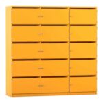 Flexeo® Schließfachschrank, 15 Fächer mit Briefschlitzen, Breite 190,5 cm - Flexeo Schliessfachschrank 15 Faecher mit Briefschlitzen Breite 190 5 cm 809022V0096 P02 ZN