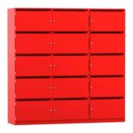Flexeo® Schließfachschrank, 15 Fächer mit Briefschlitzen, Breite 190,5 cm - Flexeo Schliessfachschrank 15 Faecher mit Briefschlitzen Breite 190 5 cm 809022V0116 P02 ZN