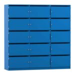 Flexeo® Schließfachschrank, 15 Fächer mit Briefschlitzen, Breite 190,5 cm - Flexeo Schliessfachschrank 15 Faecher mit Briefschlitzen Breite 190 5 cm 809022V0126 P02 ZN