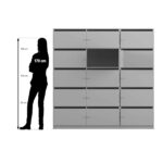 Flexeo® Schließfachschrank, 15 Fächer mit Briefschlitzen, Breite 190,5 cm - Flexeo Schliessfachschrank 15 Faecher mit Briefschlitzen Breite 190 5 cm 809022 P07 ZN