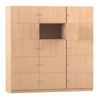 Flexeo® Schließfachschrank, 15 geschlossene Fächer, Breite 190,5 cm – Bild 2