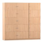 Flexeo® Schließfachschrank, 15 geschlossene Fächer, Breite 190,5 cm - Flexeo Schliessfachschrank 15 geschlossene Faecher Breite 190 5 cm 809027V0007 P02 ZN