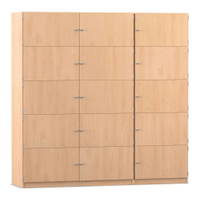 Flexeo® Schließfachschrank, 15 geschlossene Fächer, Breite 190,5 cm – Bild 3