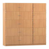 Flexeo® Schließfachschrank, 15 geschlossene Fächer, Breite 190,5 cm – Bild 6