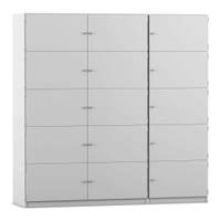 Flexeo® Schließfachschrank, 15 geschlossene Fächer, Breite 190,5 cm – Bild 18