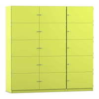 Flexeo® Schließfachschrank, 15 geschlossene Fächer, Breite 190,5 cm – Bild 9