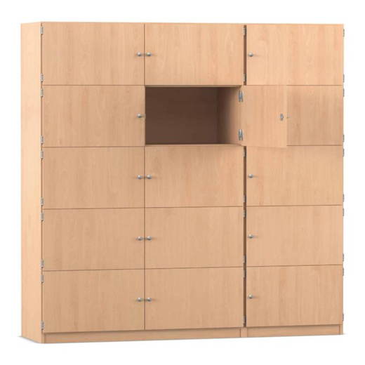 Flexeo-Schliessfachschrank-15-geschlossene-Faecher-Breite-190-5-cm-809027_P01-ZN Flexeo® Schließfachschrank, 15 geschlossene Fächer, Breite 190,5 cm - Flexeo Schliessfachschrank 15 geschlossene Faecher Breite 190 5 cm 809027 P01 ZN