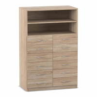 Flexeo® Schrank, 12 kleine Schubladen, 2 Fächer – Bild 4