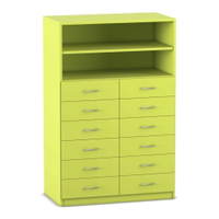 Flexeo® Schrank, 12 kleine Schubladen, 2 Fächer – Bild 10