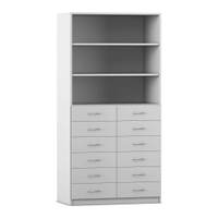 Flexeo® Schrank, 12 kleine Schubladen, 3 Fächer – Bild 16