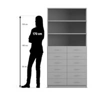 Flexeo® Schrank, 12 kleine Schubladen, 3 Fächer – Bild 20