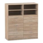 Flexeo® Schrank, 12 kleine Schubladen, 4 Fächer, Mittelwand, Breite 126,4 cm - Flexeo Schrank 12 kleine Schubladen 4 Faecher Mittelwand Breite 126 4 cm 818018V0025 P02 ZN