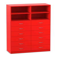 Flexeo® Schrank, 12 kleine Schubladen, 4 Fächer, Mittelwand, Breite 126,4 cm – Bild 14