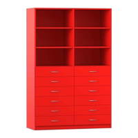 Flexeo® Schrank, 12 kleine Schubladen, 6 Fächer, Mittelwand, Breite 126,4 cm – Bild 14