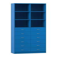 Flexeo® Schrank, 12 kleine Schubladen, 6 Fächer, Mittelwand, Breite 126,4 cm – Bild 18