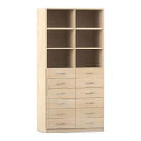 Flexeo® Schrank, 12 kleine Schubladen, 6 Fächer, Mittelwand, Breite 94,4 cm – Bild 20