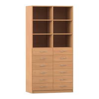 Flexeo® Schrank, 12 kleine Schubladen, 6 Fächer, Mittelwand, Breite 94,4 cm – Bild 8