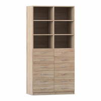 Flexeo® Schrank, 12 kleine Schubladen, 6 Fächer, Mittelwand, Breite 94,4 cm – Bild 4