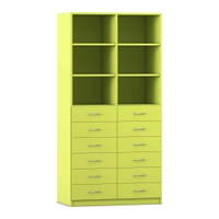 Flexeo® Schrank, 12 kleine Schubladen, 6 Fächer, Mittelwand, Breite 94,4 cm – Bild 10
