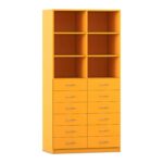 Flexeo® Schrank, 12 kleine Schubladen, 6 Fächer, Mittelwand, Breite 94,4 cm - Flexeo Schrank 12 kleine Schubladen 6 Faecher Mittelwand Breite 94 4 cm 818041V0039 P02 ZN