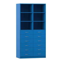 Flexeo® Schrank, 12 kleine Schubladen, 6 Fächer, Mittelwand, Breite 94,4 cm – Bild 18