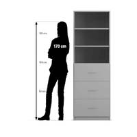 Flexeo® Schrank, 3 Hängerregister, 3 Fächer, Breite 64,1 cm – Bild 20