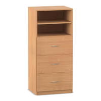 Flexeo® Schrank, 3 große Schubladen, 2 Fächer, Breite 64,1 cm – Bild 8
