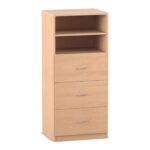 Flexeo® Schrank, 3 große Schubladen, 2 Fächer, Breite 64,1 cm - Flexeo Schrank 3 grosse Schubladen 2 Faecher Breite 64 1 cm 818020 P02 ZN